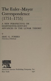 The Euler-Mayer correspondence (1751-1755)