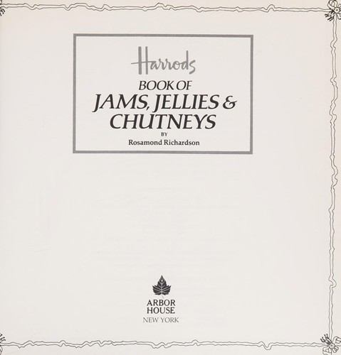 Harrods book of jams, jellies & chutneys