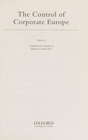 The control of corporate Europe