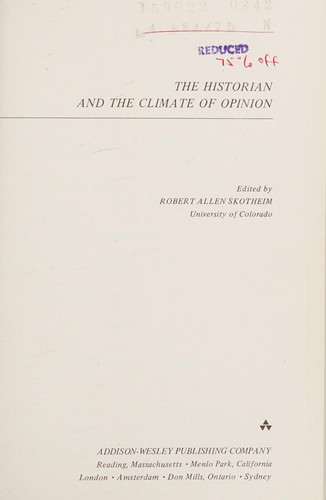 The Historian and the climate of opinion