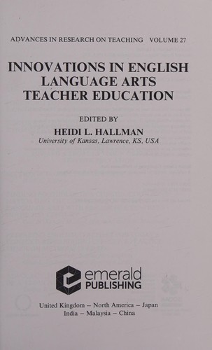 Innovations in English Language Arts Teacher Education