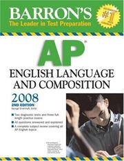 Barron's AP English Language and Composition 2008 (Barron's How to Prepare for the Ap English Language and Composition  Advanced Placement Examinations)