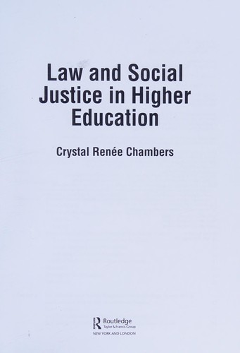Law and Social Justice in Higher Education