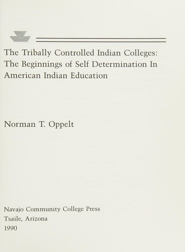 The tribally controlled Indian colleges