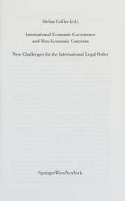 International economic governance and non-economic concerns