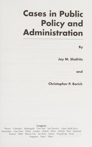 Cases in public policy and administration