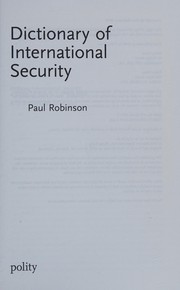 Dictionary of International Security