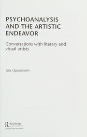 Psychoanalysis and the Artistic Endeavor