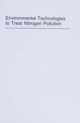 Environmental technologies to treat nitrogen pollution