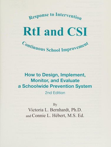 Response to Intervention and Continuous School Improvement