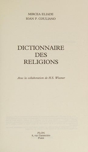 Dictionnaire des Religions