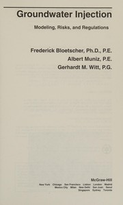 Groundwater injection