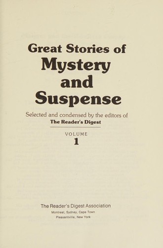 Great stories of mystery and suspense