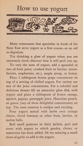 The yogurt cookbook