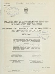 SALARIES AND QUALIFICATIONS OF TEACHERS IN UNIVERSITIES AND COLLEGES