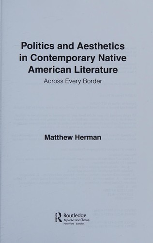 Politics and aesthetics in contemporary Native American literature