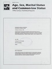 Age, sex, marital status and common-law status