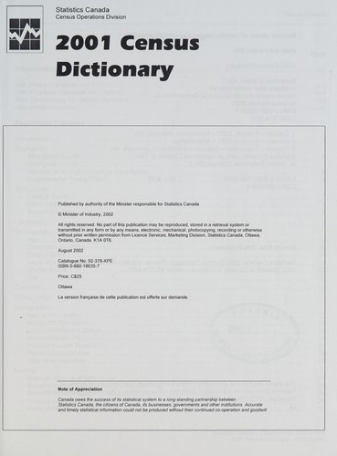 2001 Census dictionary