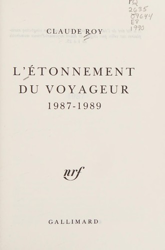 L' Étonnement du voyageur