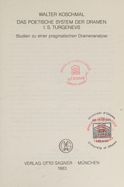 Das poetische System der Dramen I.S. Turgenevs
