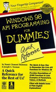 Windows 98 API programming for dummies quick reference