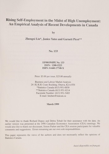 Rising self-employment in the midst of high unemployment