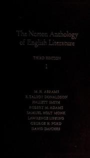 The Norton Anthology of English Literature -- Third Edition -- Volume 1