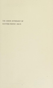 The Akros anthology of Scottish poetry, 1965-70