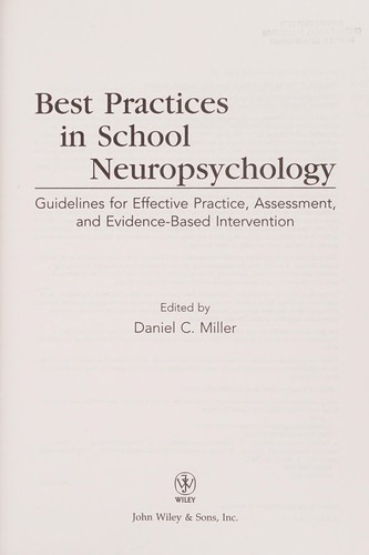 Best practices in school neuropsychology