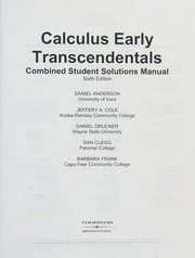 Calculus Early Transcendentals