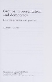 Groups, representation and democracy