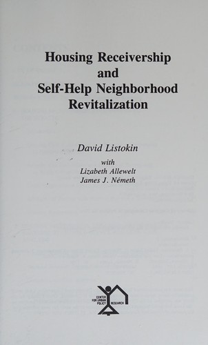 Housing receivership and self-help neighborhood revitalization