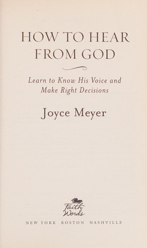 How to Hear from God