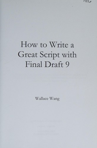 How to Write a Great Script with Final Draft 9