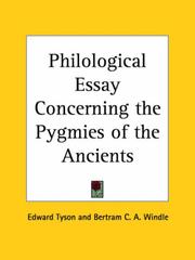A philological essay concerning the pygmies of the ancients