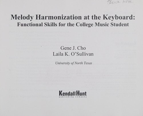 Melody Harmonization at the Keyboard