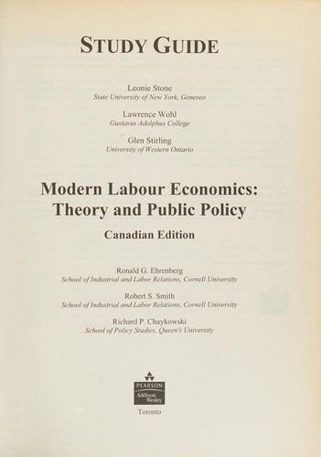 Modern Labour Economics