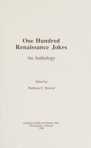 One hundred Renaissance jokes