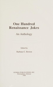 One hundred Renaissance jokes