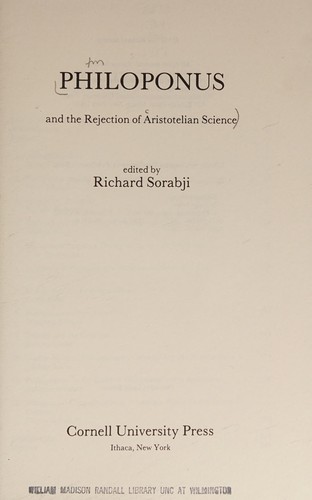Philoponus and the rejection of Aristotelian science