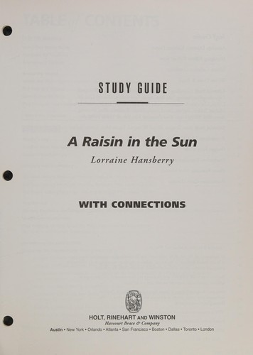 A Raisin in the Sun Study Guide