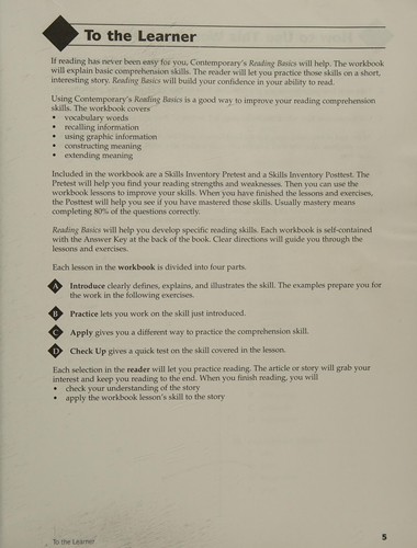 Reading Basics Advanced, Workbook