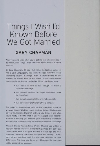 Things I Wish I'd Known Before We Got Married