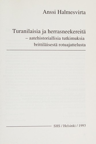 Turanilaisia ja herrasneekereitä