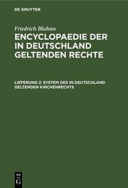System des in Deutschland Geltenden Kirchenrechts