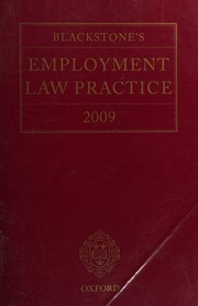 Blackstone's Employment Law Practice 2009