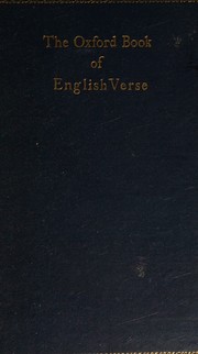 The Oxford book of English verse, 1250-1918