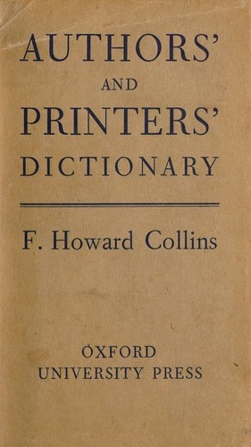 Authors' and printers' dictionary