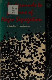 Backgrounds to Patterns of Negro Segregation (Apollo Editions)