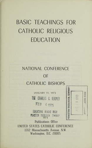 Basic teachings for Catholic religious education